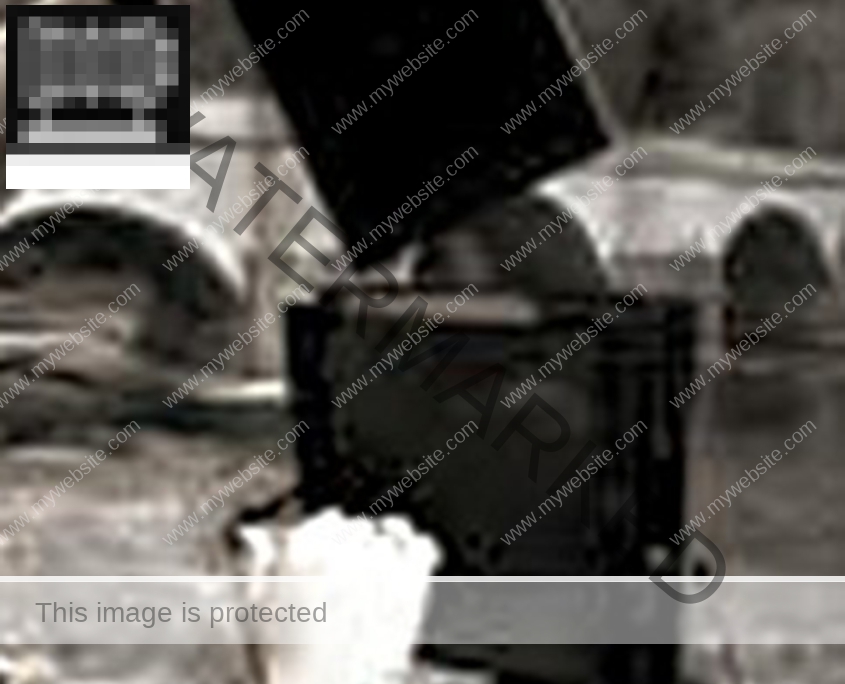 Kassette in Kamera: Die Planfilmkassette wird in die Bildstan-darte der Kamera geschoben