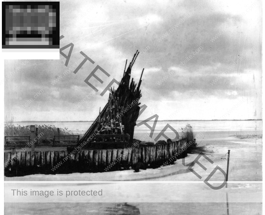 Hafen Zempin -Winter-, Polymergravüre