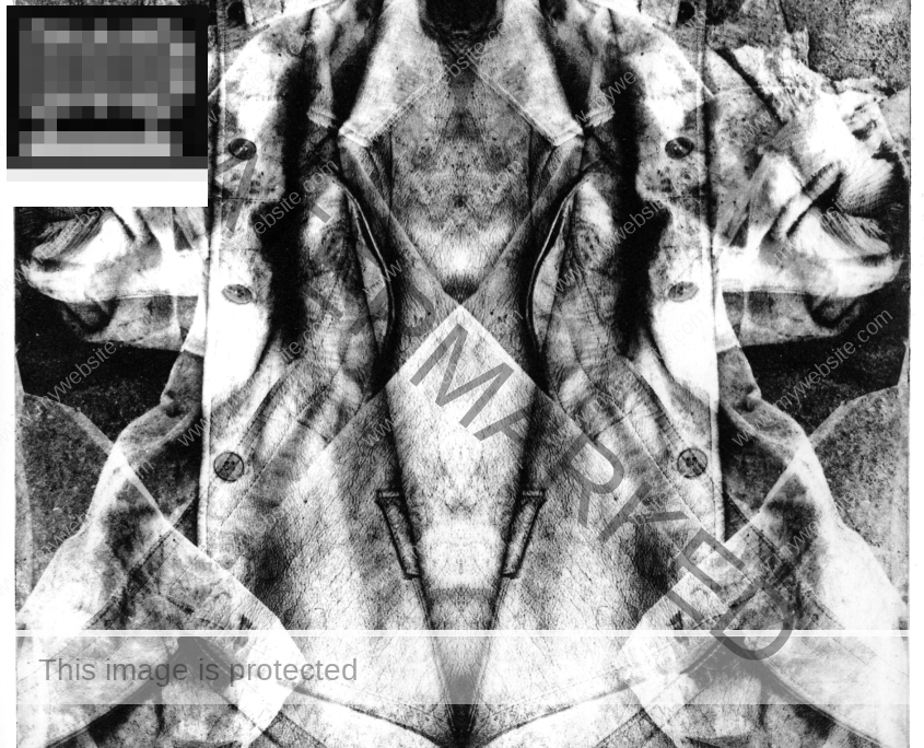 Jacke, Polymergravüre