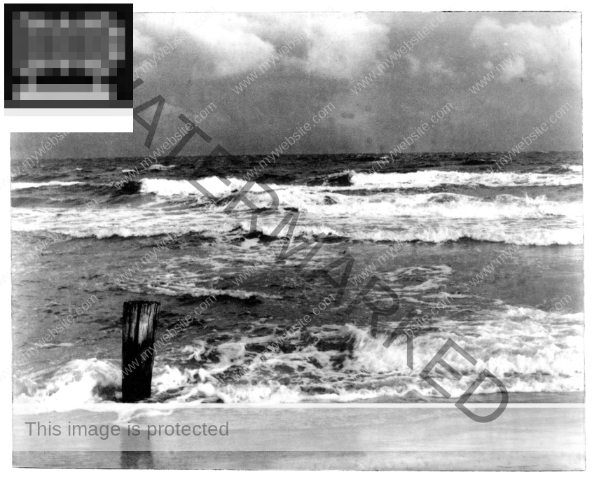 Poller Ostsee Zingst, Polymergravüre