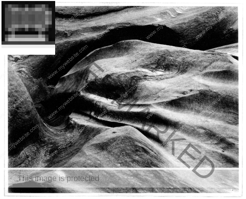 Steinwellen, Little Daeth Hellow, Utah, USA, Polymergravüre